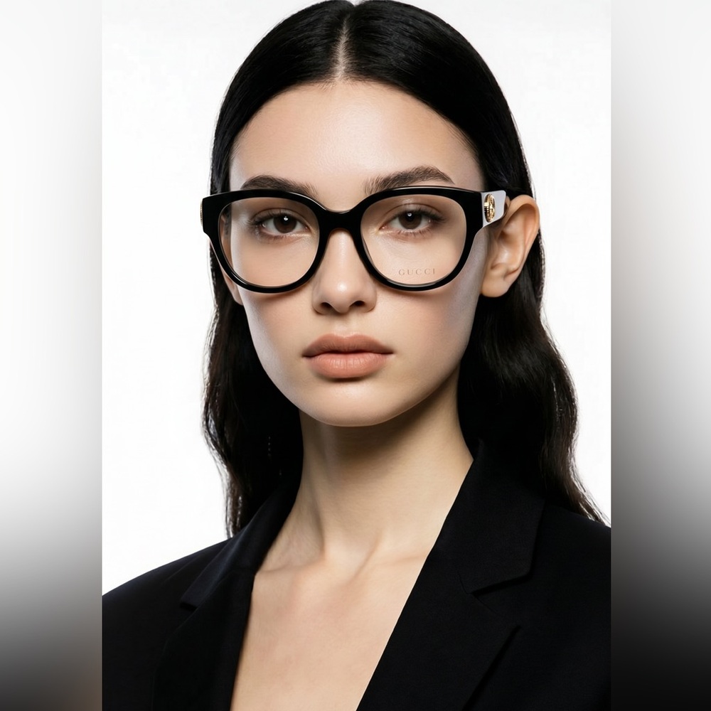 New Authentic Gucci Black Oversized Glasses GG1411O 004 - Picture 4 of 14